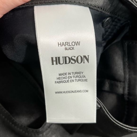 Black Leather Hudson Harlow Pants 100% Lamb Leather - Picture 10 of 15